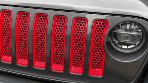 Cornerr JeCar Car Grille Ring Covers for Jeep Wrangler JL JT Gladiator 2018+ Front Bumper Grill Mesh Ornmaent Exterior Accessories 2B5Z7