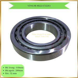 Vòng bi xe tải bạc đạn bánh xe Dongfeng mã số 30222 7222E. Kích thước F110xF200x32 tải nhẹ bi côn