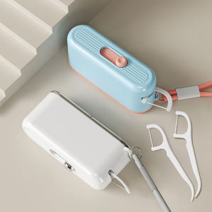 Floss Dispenser with 10Pcs Floss Automatic Ejectable Floss Box Oral Care Press-on Floss Organiser