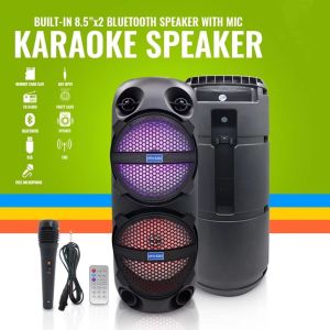 ✅100% Original AMZ 8.5*2 Inches BK-8803 Bluetooth Party Speaker Sound Box With Microphone