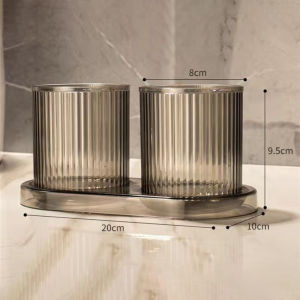 Costel 400ml trong suốt cốc nước súc miệng bàn chải đánh răng bằng nhựa tay rửa chén Cốc đánh răng gia đình đơn giản Cốc bàn chải đánh răng cho cặp đôi cốc đánh răng