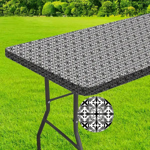 Top Spandex Table Cover Folding Stretchable Table Cloth Washable Dust Protection Rectangle Table Cover