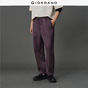Giordano Men Fleece lined elastic waist tapered sweatpants Free Shipping 12115050