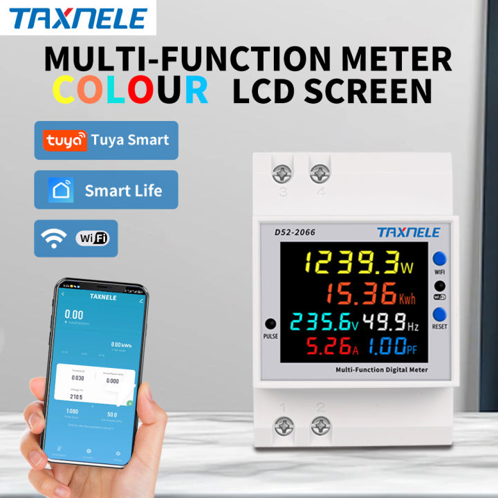 Tuya WiFi Home Intelligent Digital Electricity Meter Din Rail Voltage