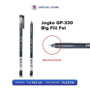 Pulpen Gel Joyko Balliner Micro MS 8800 dan GP 330 Satuan Pena Bolpoin Gel Warna Hitam 05 MM / PB EDUKASI ANAK - PBNB