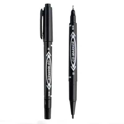 10PCS Multi Function Dual Tip Waterproof Permanent Marker Pen Black Red Ink Small Twin Marker Pens For Drawing Car Clothes