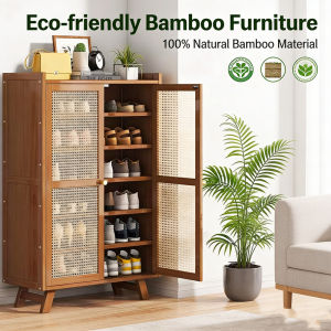 6 Layers Shoe Cabinet Shoe Rack Anti-Odor Bamboo Minimalist Shoe Cabinet Large Capacitystorage Cabinet