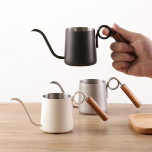 Hand-brewed Coffee Pot Brewing Kettle Ring Wooden Handle Stainless Steel Fine Mouth Drip Kettle Manual Brewing Coffee Machine