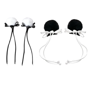 Ergonomic Panda tai kẹp tóc Polyester kẹp tóc thoải mái tóc bị bảo vệ hairpieces cho trẻ em và gấu trúc người yêu