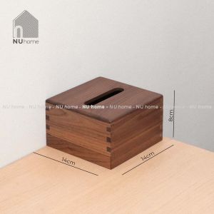Hộp đựng giấy hình vuông - Bako | nuhome.vn | được thiết kế đơn giản bằng chất liệu gỗ cao cấp