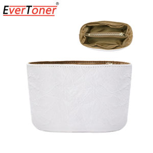 EverToner Bag Organizer For LV-Nano Noe Bucket Bag Purse Insert Dupont Paper Storage Bag White Color With Pocket