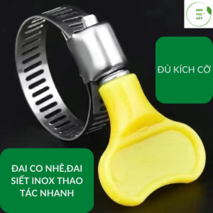 Đai xiết Nhanh Inox 304quai nhê inox không gỉ kích thước 9-16 13-19 19-27 27-34.Đai xiết Đai thít INOX 304 - Cổ dê