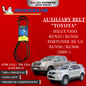 TOYOTA HILUX VIGO KUN25 / KUN26  FORTUNER (D) 3.0 KUN50 / KUN60 (2005~) MICHELIN BELT 7PK 1515 / 7PK 1516 (FAN BELT) 100% ORIGINAL PRODUCT