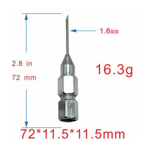 5pcs 72mm Grease Gun Needle Nozzle Stainless Steel Needle Nose Grease Dispenser Nozzle Adaptor