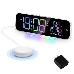นาฬิกาปลุก LED สังเกตอุณหภูมิแบบดิจิตอลสามารถตั้งโปรแกรมได้3แบบ7เตียงไลท์เข้าใกล้แผนเก็บหน่วยความจำ