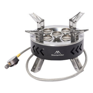 6800W 11800W เตาแก๊สแคมป์ปิ้งพร้อมถุงเก็บบาร์บีคิวเครื่องเผาบาร์บีคิวเครื่องครัวโลหะแบบพับได้เตาปิกนิก