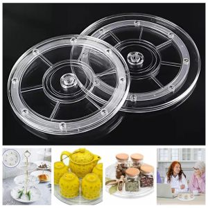 Transparent Acrylic Turntable Round 360-Degree Rotating Display Stand Creative Plastic 360-Degree Rotary Table Jewelries