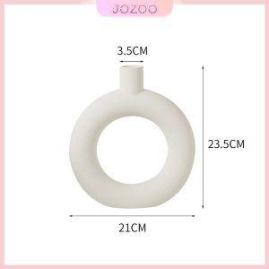 Jozoo White Nordic Style Plastic Vase Modern Flower Vase Wedding Table DIY Home Decor