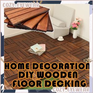 30X30CM Floor Decking Outdoor Wood Flooring Terrace Garden Decoration WPC Wooden Floor Kayu Carpet Home Decoration