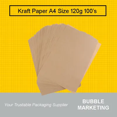 100pcs Brown Kraft Paper 120gsm A4 for Printing and Craft