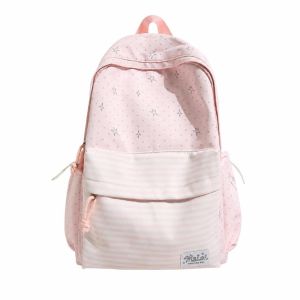 MIRELAE Stripe Polka Dot Backpack Star Solid Color Multifunctional Schoolbags Lightweight Students Mochilas Outdoor