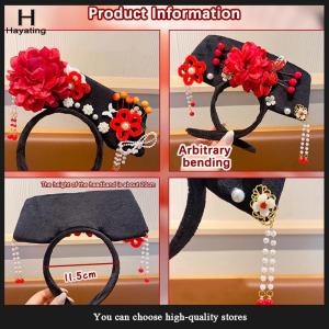 Hayating Flower Chinese Style Headwear Tassel Ancient Style Headband Princess Hair Hoop Hanfu Headdress Hanfu Hair Clip Women