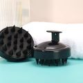 Hair Massage Brush Scalp Silicone Massager Shampoo Manual Head Scalp Massage Black Teeth Brush TB1602. 