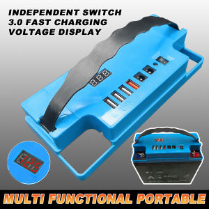 【COD】Outdoor Portable Solar Power Bank - 12V20A Rechargeable Power Converter Waterproof Compatible with Electric Vehicle Battery Cover