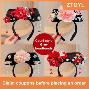 【ZTOYL】 Chinese Traditional Hanfu Cheongsam Headband Accessories Ancient Princess Gege Royal Court Headdress Photography Headwear