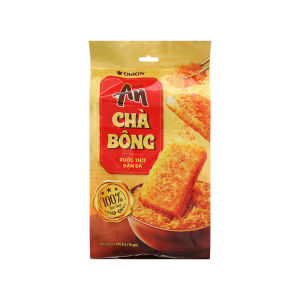Orion Vietnam An Chả Bông Baked Rice Crackers 145.6g Crispy Rice Snack with 100% Real Meat Floss