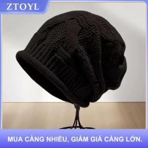 【ZTOYL】 Mùa thu mùa đông cán cạnh dệt kim Mũ thời trang phụ nữ bên ngoài thể thao bảo vệ lạnh Mũ Beanie ấm