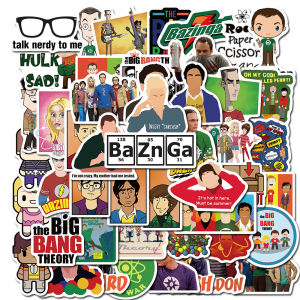 50PCS TV Show The Big Bang Theory Stickers Laptop Guitar Luggage Skateboard Bike Car Waterproof Graffiti Sticker Decal Toys