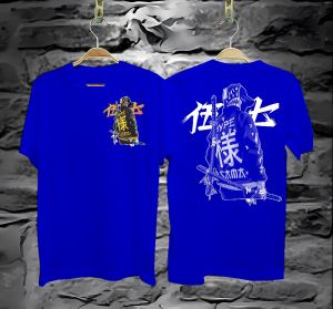 Kaos Atasan oblong pria Lengan pendek Kaos oblong Sablon Samurai Kaos pria / Kaos Oblong/ Baju Kaos Tshirt/ Tshirt pria / Tshirt pria