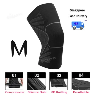Compression Sleeve Knee Brace Joint Stabilizer for Meniscus Tear ACL Arthritis Pain Relief Patella Support Anti-slip Injury Recovery Leg Guard Great for Runner Cyclist Travel Hiking SGSports Soccer Cricket Unisex