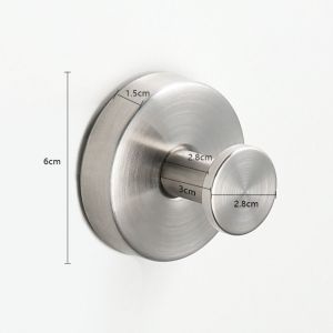 JOMEY No Punch Wall Mount Hooks Waterproof Stainless Steel Wall Hanger Small Removable Clothes Towel Holder Kitchen