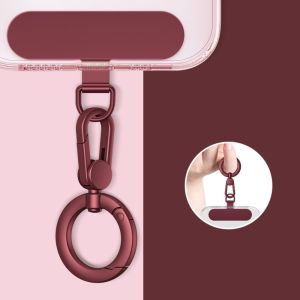 UTOPUS หมุนได้360 ° แพทช์คลิปสายคล้องโทรศัพท์ เหล็กไร้สนิม ถอดออกได้ ซองใส่โทรศัพท์แบบแขวนมีเชือก สากลสากลสากล บางเฉียบมาก โทรศัพท์แท็บโยง