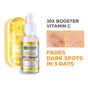 【EXP2028】GARNlER Bright Complete Vitamin C Serum 30ml & Night Serum 30ml Set | 24HR Non-Stop Brightening Day & Overnight Skin Repair Serum Duo