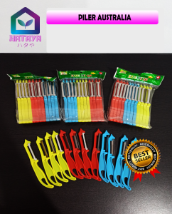 HATAYASHOP- PEELER AUSTRALIA / PENGUPAS KENTANG WORTEL SAYUR & BUAH STAINLESS STELL TAJAM/PILER SATUAN/PEELER BUAH/PENGUPAS BUAH/PENGUPAS SAYUR/PENGUPAS MULTIFUNGSI/PEELER SAPI/PEELER  BUAH/PEELER KUAT/PILER BERWARNA/PILER BUAH TEBAL
