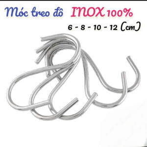Móc Inox chữ S Móc Treo Đồ Móc Treo 2 Đầu Móc Treo Đồ Nhà Bếp Nhà Tắm