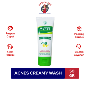 Sabun Cuci Muka Acnes Creamy Complete White Face Wash 50 gr