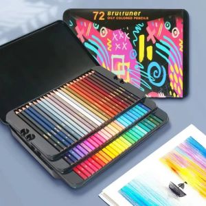 Angelohut X Brutfuner Pensil Warna Original 72 Colors Tinbox Kotak Besi kaleng