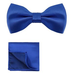 SFFGF Solid Color Bow Tie Set Polyester Collar Pocket Square Set Fashion Accessory Handkerchief Wedding Accessory Set Men