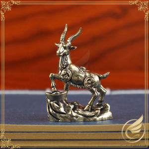 Decor Mini Tượng Dê Nhỏ Trang Trí Danh Dương Nguyên Bảo Tượng Nhỏ Mười Hai Con Giáp Bằng Đồng Thau - Đồ Đồng Thuận Tâm