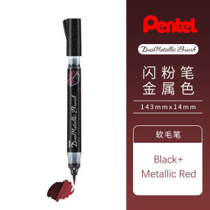 1PC Pentel xgfh thư pháp bàn chải màu kim loại mực mềm đầu bút cho bàn chải chữ thư pháp thực hành đồ dùng văn phòng phẩm