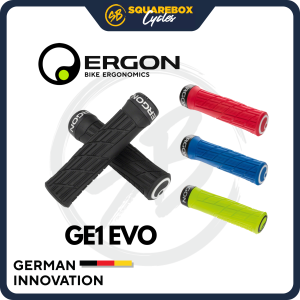 Ergon GE1 Evo Lock On Handlebar Grips Ergonomic Lock-on Bicycle Handlebar Grips Full Size Bar End Support Rubber Cycling