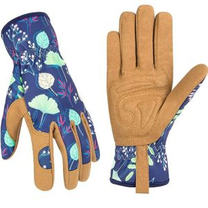 QYWVA Anti-Tangle Gardening Gloves Microfiber Professional Safe Leather Gloves Womens Gloves Puncture-Resistant Work Gloves Digging