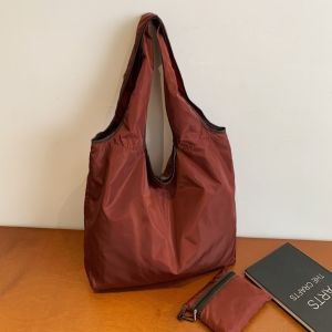 Foldable ~ Handbag Folding Shopping Bag Fold Waterproof Foldable Eco-Friendly Bag Portable Shoulder Pouch Nylon Tote Bag Outdoor