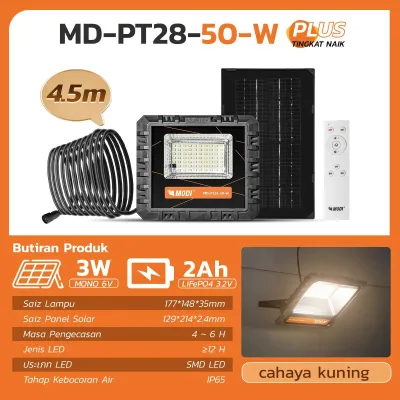 MODI Solar light solar floor light outdoorSolar light 12 hours indoor garden 50W80W120W200W300W400W IP65 Waterproof With Remote Solar light high power Solar lighting system 3 Color