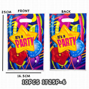 Sun Bear 10PCS/6PCS Birthday Party Door Plastic Gift Bag Loot Bag for Boys Girls Kids