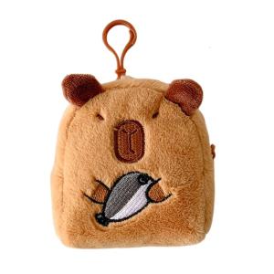 กระเป๋าใส่หูฟังน่ารักกระเป๋าสตางค์น่ารัก Capybara กระเป๋าที่เก็บสัตว์การ์ตูน